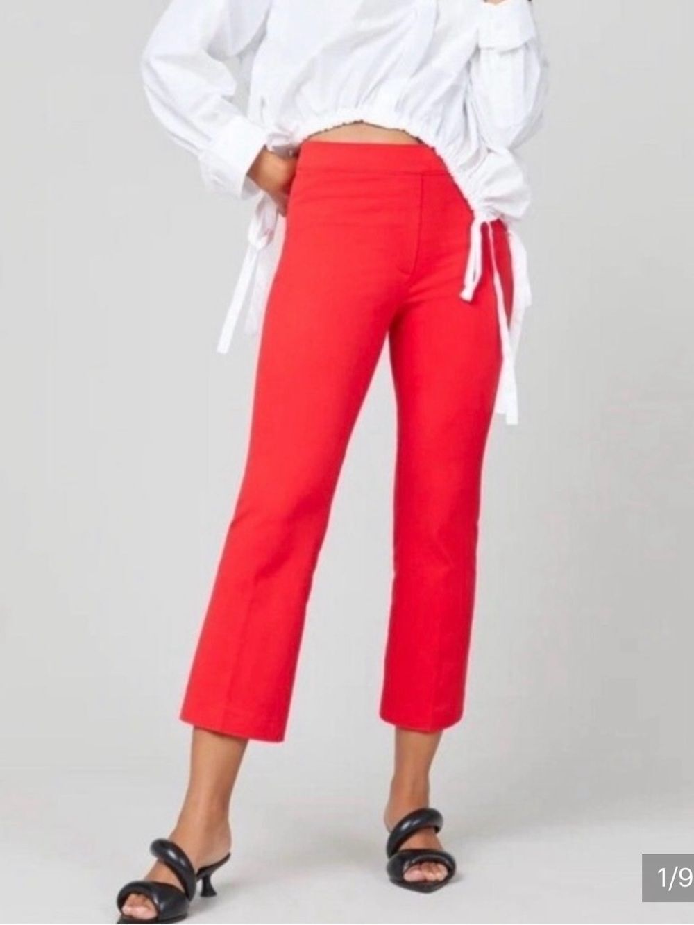 Spanx On The Go Polished Kick Flare Pant Red Womens Large